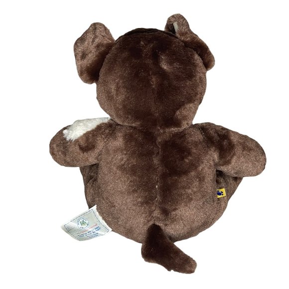Build-A-Bear Teddy Fudge Pup Plush Brown Ivory Patches 10" - Picture 2 of 9